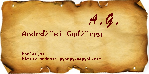 Andrási György névjegykártya